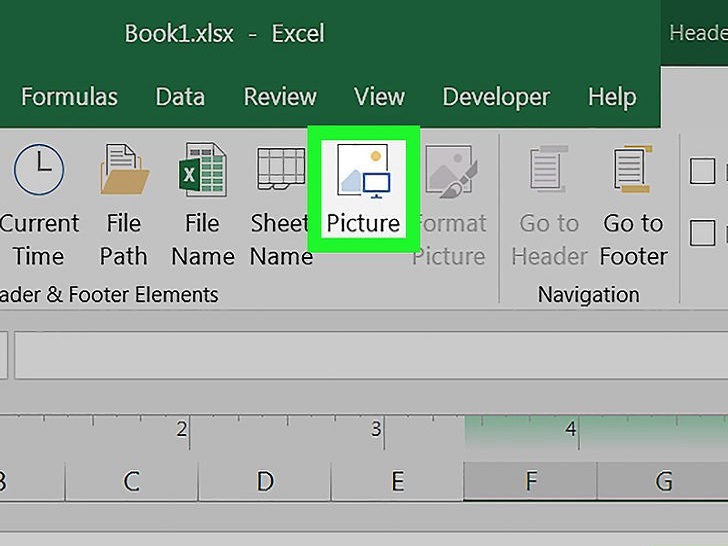 Excel中添加水印