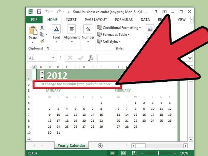 Excel创建日历的方法