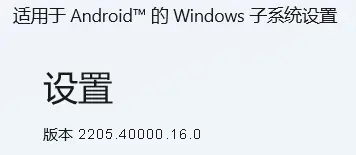 Win11安卓子系统2205.40000.16.0
