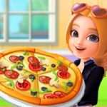 披萨制作人女孩烹饪