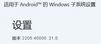 Win11安卓子系统2205.40000.21.0