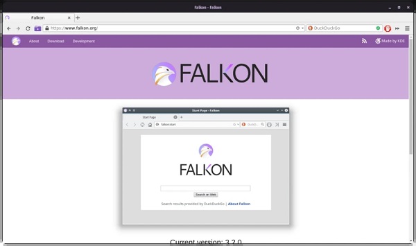 Falkon(轻量级浏览器)