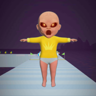 黄色宝宝为了生命奔跑